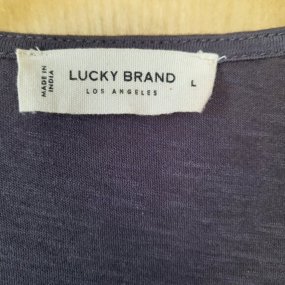 Lucky Brand Embroidered Popover Peasant Blouse Size Large - Picture 8 of 14